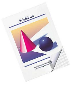 10 Briefblöcke A4 Kugel und Kegel, ungelocht, versch. Ausführungen