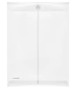 10 FolderSys Dokumententaschen DIN A4 transparent glatt mit Klettverschluss oben offen