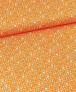 Bio Popeline (Webstoff, Baumwolle) – Cloud9 – Scribbles orange